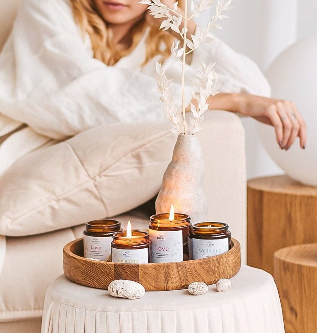Botanical Soy Wax Candles Scented With Essential Oils Aromatherapy