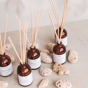 Non Toxic Botanical Reed Diffuser Scented with Pure Essential Oils Housewarming Gift For Her Natural Aromatherapy Fragrances Birthday Gift