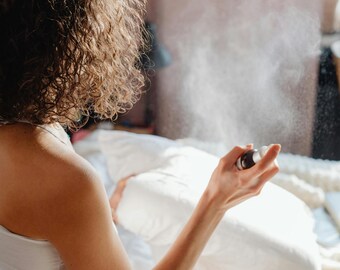 Calming Essential Oil Pillow & Room Mist, Relaxing Aromatherapy Gift, Tranquillity, Calm and Peace, 100% Natural Botanical Aromatic Blend