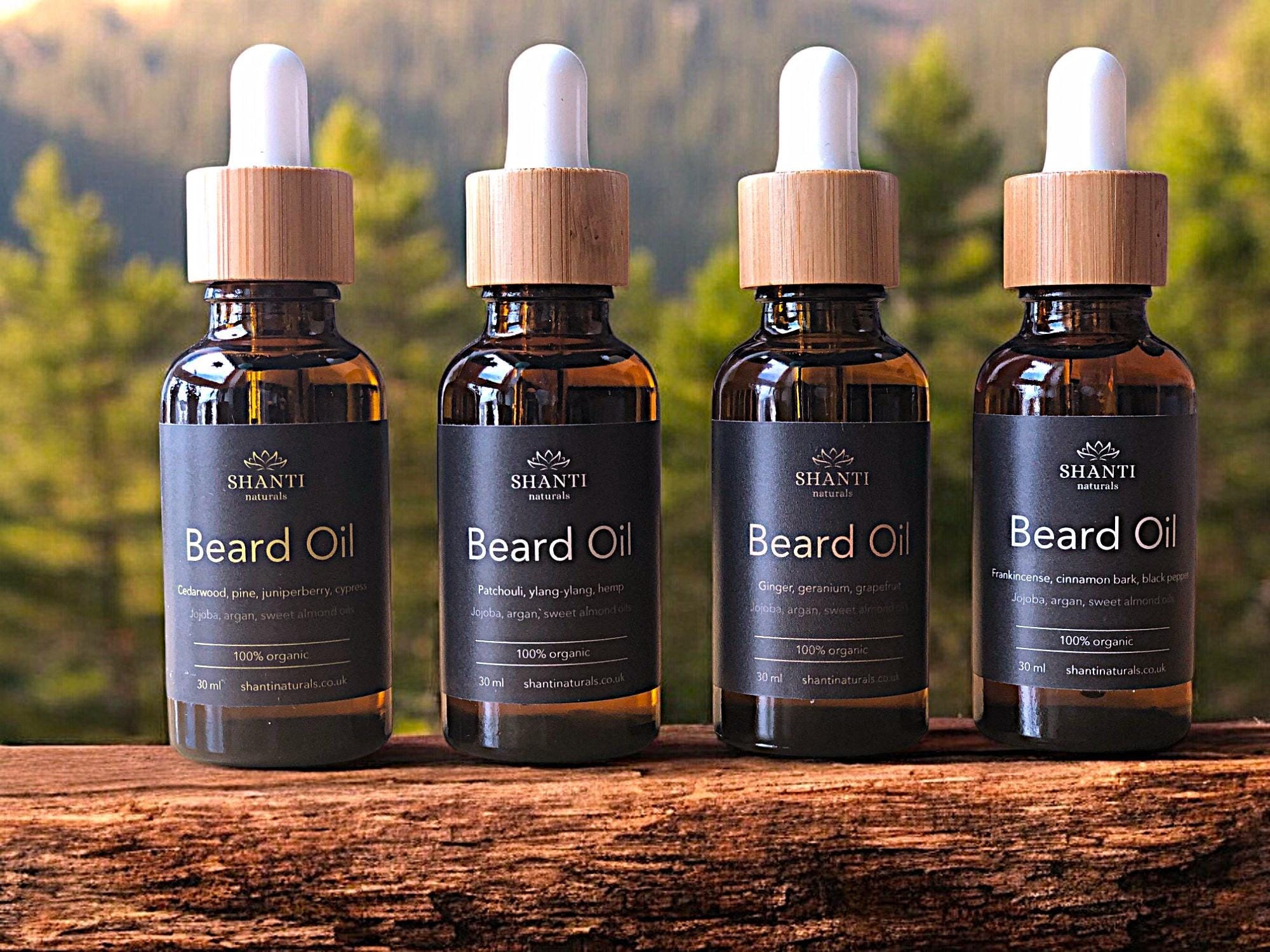 Organic Beard Oil 100% Natural for Healthy Beard Scented with Pure Essential Oils & Vitamin rich Carrier Oils Birthday Gift For Him Vegan