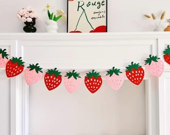 Strawberry Birthday Banner: Party Garland Decoration