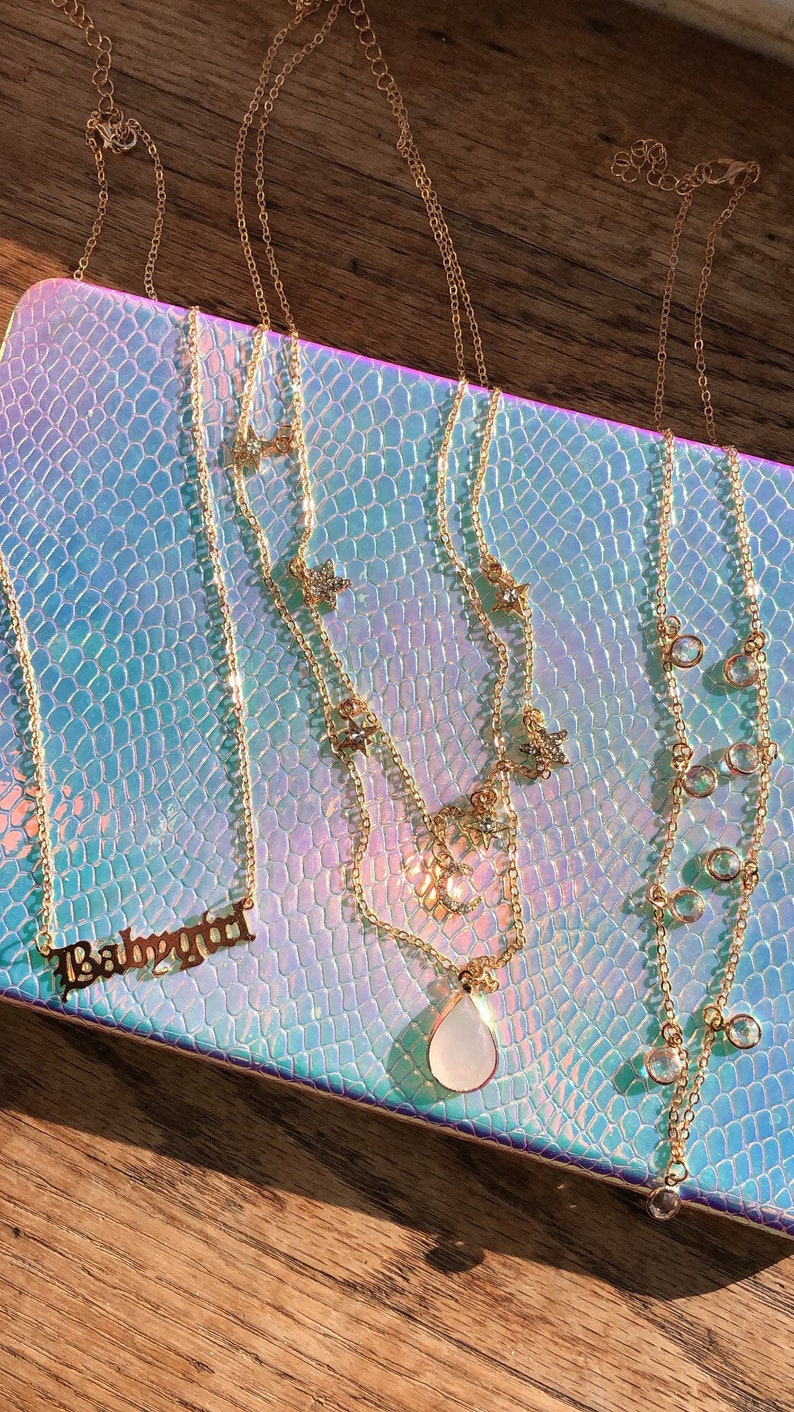 charm necklace Coral Crystal