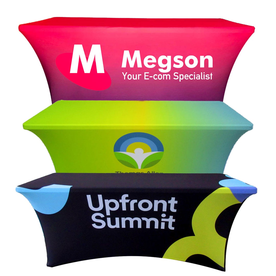 Custom Logo Tablecloth With Your Business Logo and Message, Customized