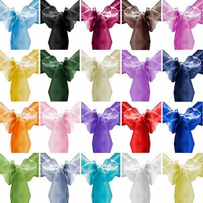 Hemoton 20 pcs Chair Ribbon Tie Back Sash Bow Organza Sashes Bows Ties  Decorative Organza Sashes Bow Ribbon for Bows Tulle Ribbon Sheer Ribbon  Organza