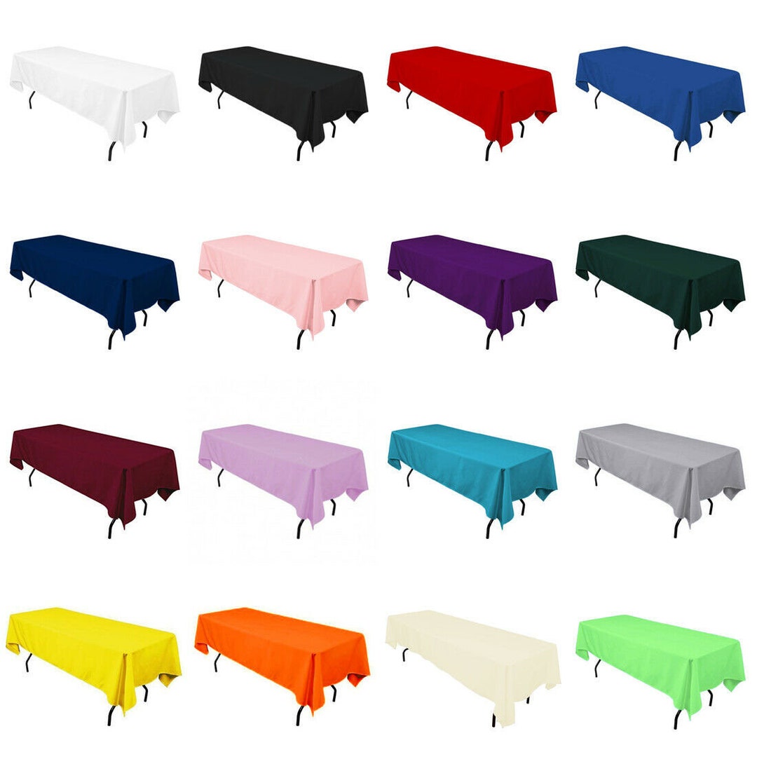 60x102 Rectangular Seamless Tablecloth for Wedding, Restaurant and ...