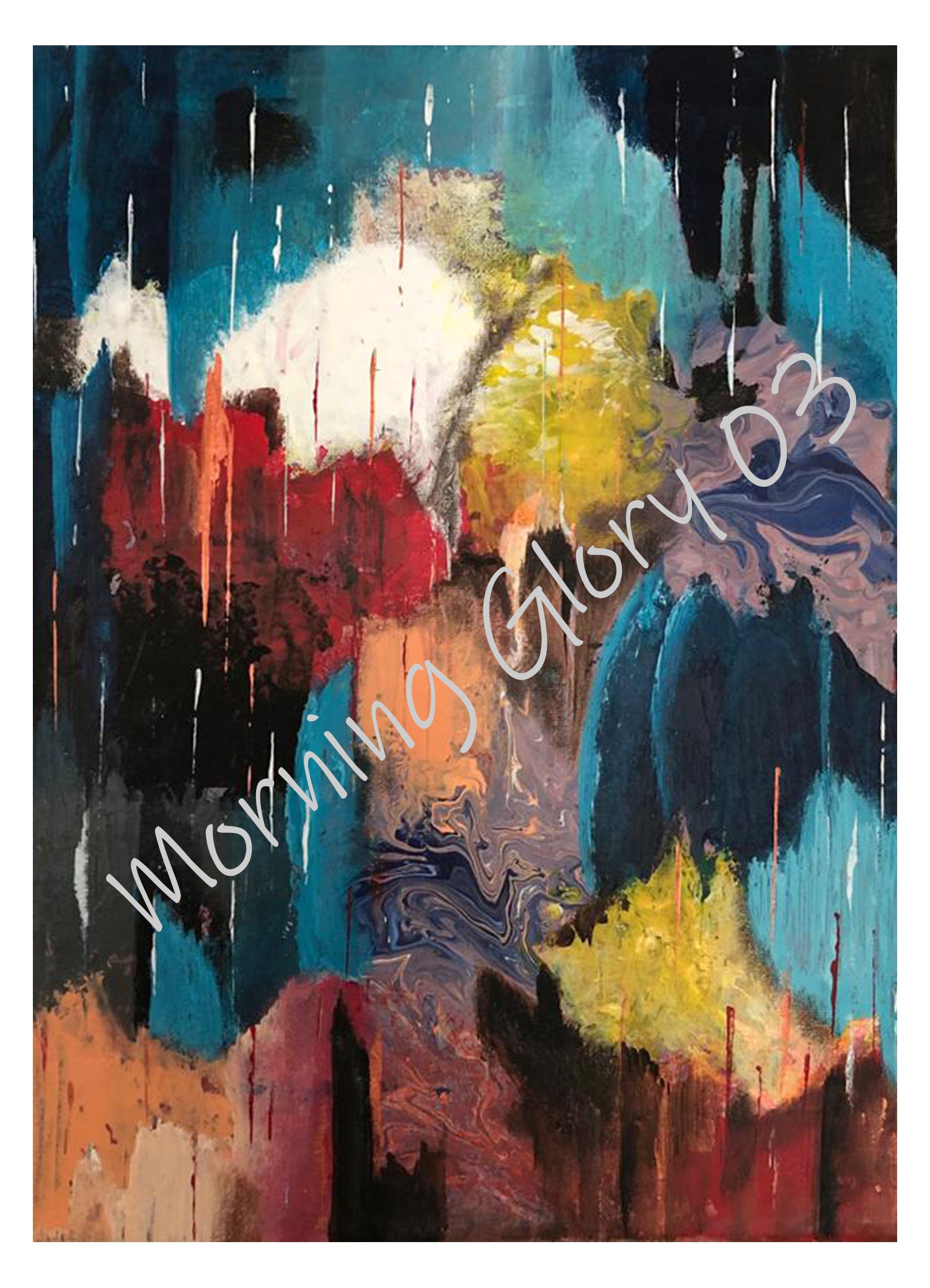 Original abstract acrylic painting on Canvas 30X 40cm | Etsy