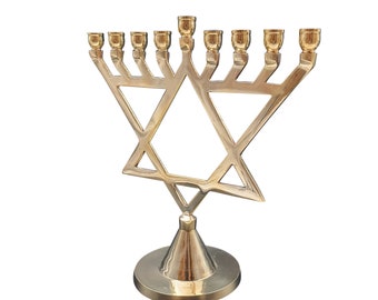 Hanukkah Menorah Star Of David Design 9.5 Inch