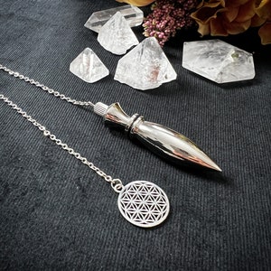 Metal Thot pendulum with a flower of life dowsing pendulum divination spiritual tool witchcraft