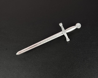 Excalibur sword brooch gothic brooch warrior accessory brooches witch jewelry occult jewelry