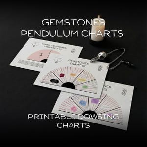 Gemstone Pendulum Charts: Crystal Healing Dowsing Board (PDF Download)
