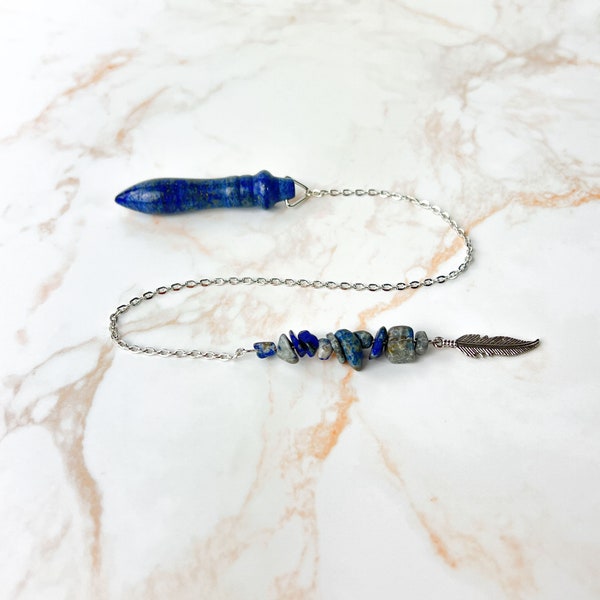 Lapis lazuli Egyptian Thot pendulum dowsing pendulum crystal pendulum metaphysical egyptian pendulum