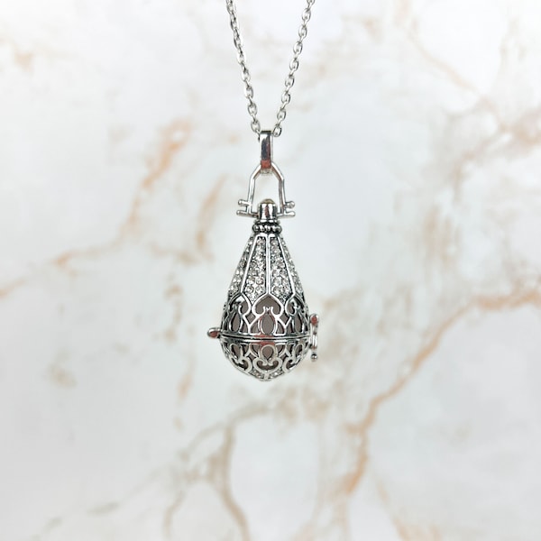 Rozenkwarts gotische medaillonketting versierd met strass-kristallen hanger gotische sieraden