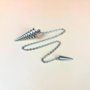 9 rings dowsing pendulum precise 9 coils metal pendulum divination tool spiritual occult tool