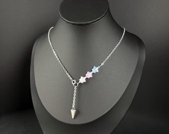 Collar de péndulo secreto de estrellas, joyería de brujería, espiritualidad y adivinación.