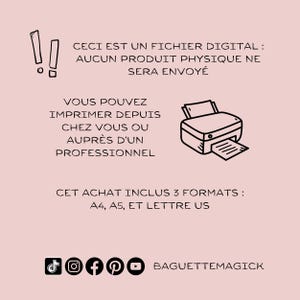 5 printable pendulum boards, FRENCH language, PDF DL for dowsing image 7