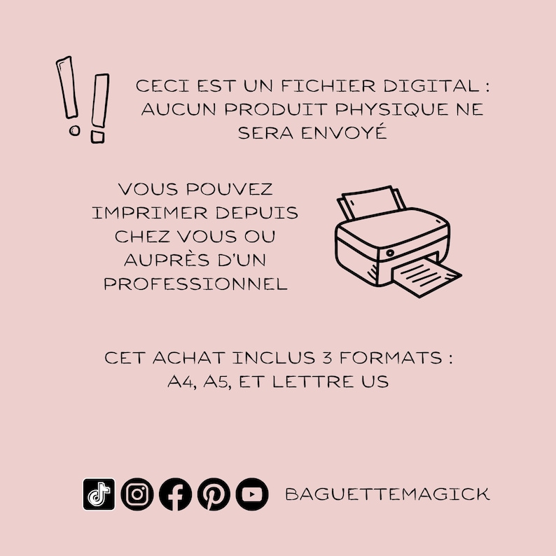 5 printable pendulum boards, FRENCH language, PDF DL for dowsing image 7