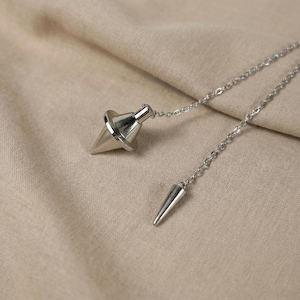 Cone and Coil Divination Pendulum with Spike Charm, dowsing