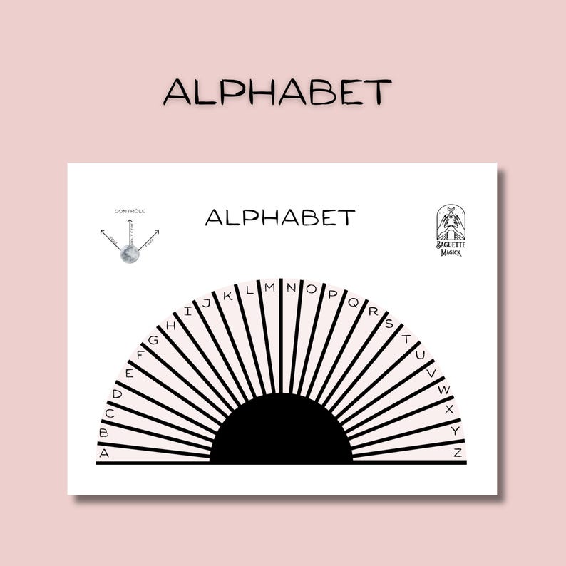 5 printable pendulum boards, FRENCH language, PDF DL for dowsing image 3