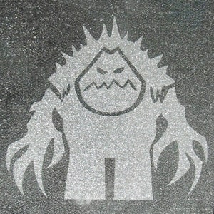 FROZEN monster IRON ON transfer patch brokatowa folia srebrna 4 cale długości niesamowity i bardzo fajny przedmiot L@@K diy