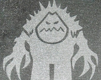 FROZEN monster IRON ON transfer patch glitter foil silver 4 inches long awesome and very cool item L@@K diy