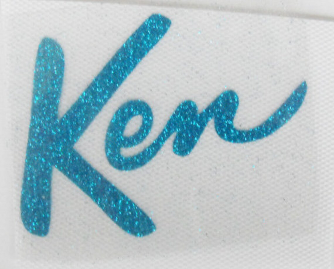 IRON ON TRANSFER Patch Glitter Foil Blue Ken Friend of Barbie Etsy UK