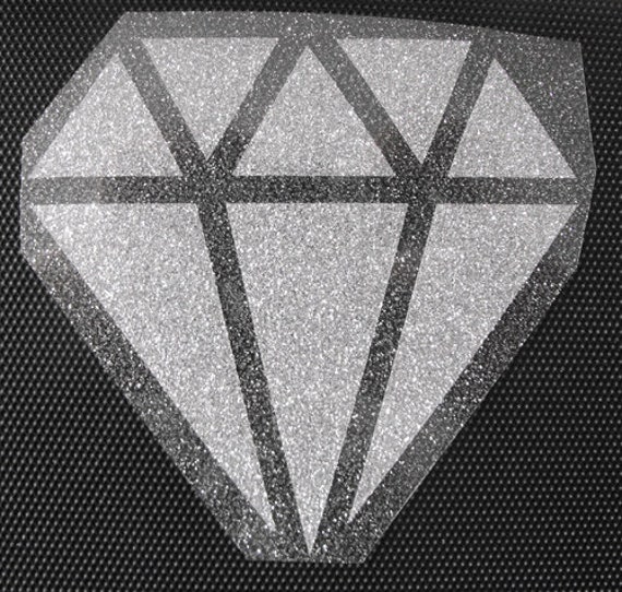 BM204 ZEN lotus IRON ON transfer patch glitter foil silver 4 inches long awesome