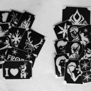 Glitter Tattoo bm2017 set FROZEN designs GLITTERTATTOO 20 verschiedene Schablonen genial