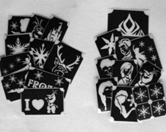 glitter tattoo bm2017 set FROZEN designs GLITTERTATTOO 20 different stencils awesome