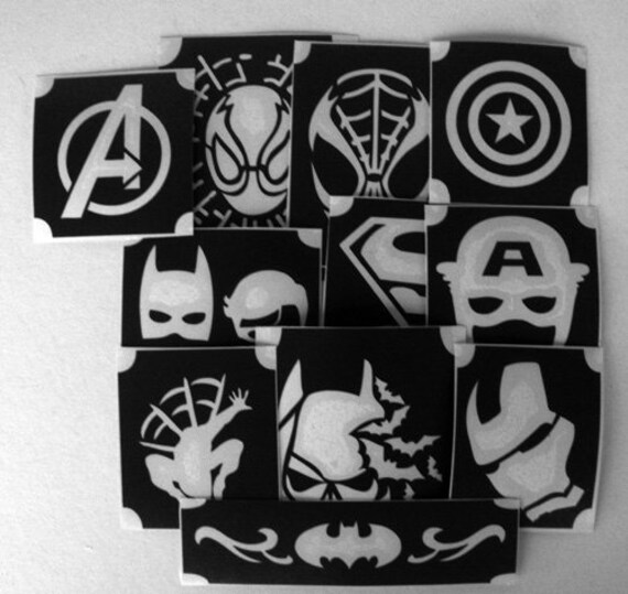 Bm2017 Set 4 Superhero Batman Superman Iron Man Spiderman Etsy