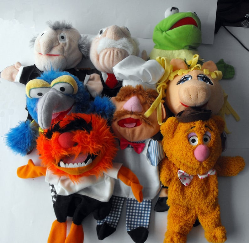 RARE Disney MUPPETS Complete Set 8 Hand Puppets Dolls Plush | Etsy