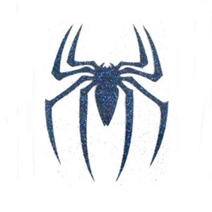 SPIDER insect animal halloween BM468 IRON on TRANSFER glitter foil darkblue 2.9 inches long patch awesome and cool item L@@K diy