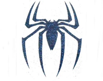 SPIDER insect animal halloween BM468 IRON on TRANSFER glitter foil darkblue 2.9 inches long patch awesome and cool item L@@K diy