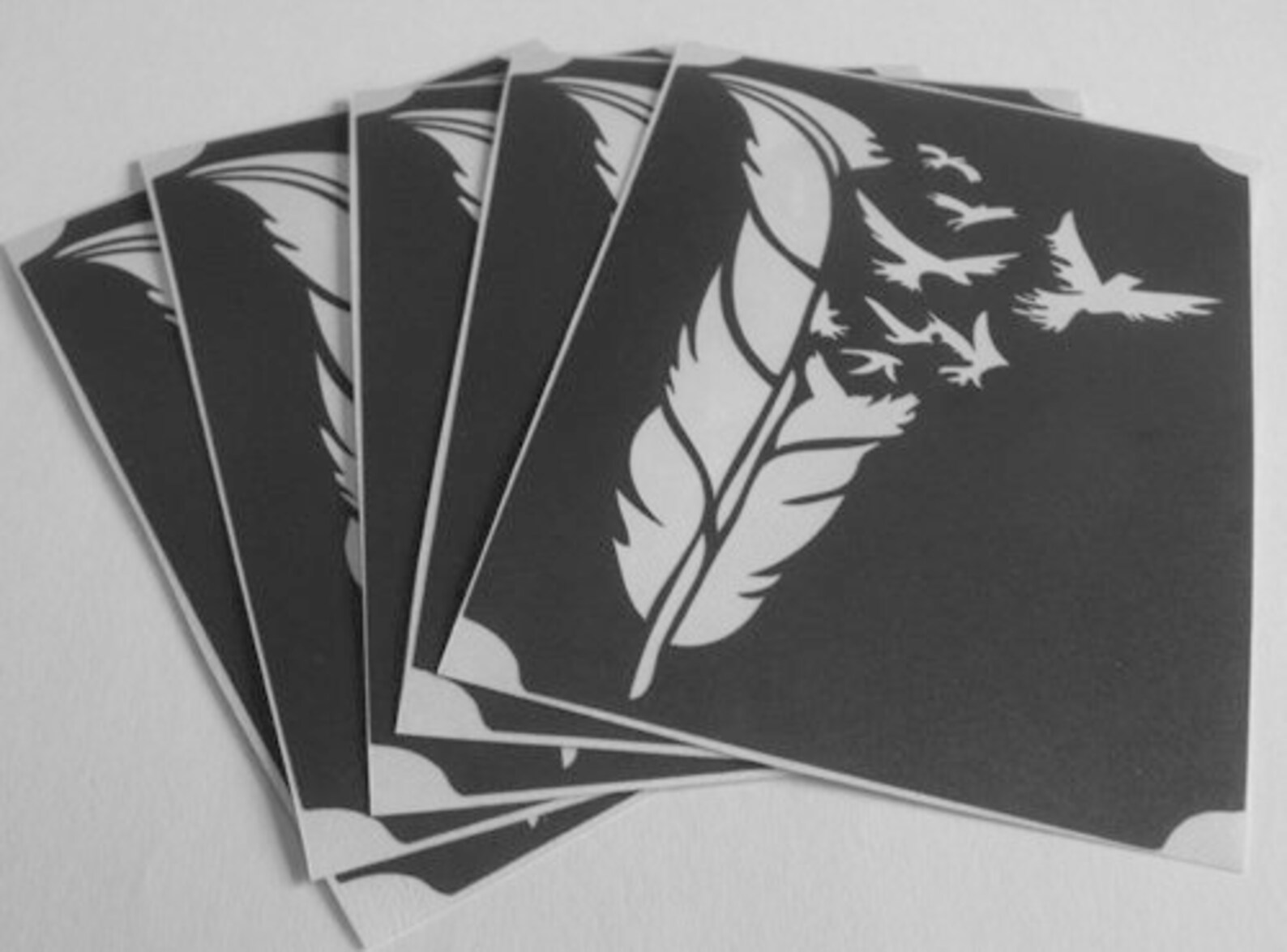 Bm314 GLITTERTATTOO Stencil Birds of a Feather 10 Stencils Etsy