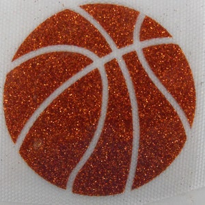 j224 toppa termoadesiva glitterata con pallone da basket fantastico sport lungo 2,5 pollici L@@K fai da te