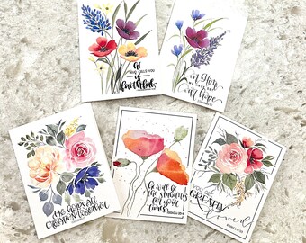 Scripture Floral Cards