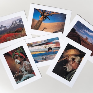 Estancias / Tarjetas de felicitación en blanco con fotografía artística vintage / Juego de 6 / Paquete A