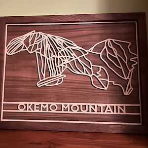 Okemo Mountain Trail Map - Okemo Mountain Vermont - A great gift for skiers or snowboarders - Mountain Art - Mountain House