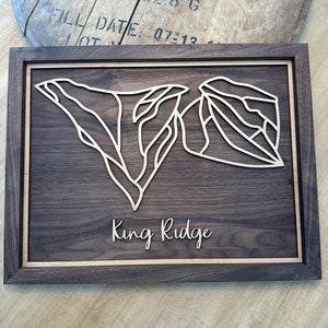 King Ridge Trail Map - Mount Sunapee New Hampshire - A great gift for skiers or snowboarders - Mountain Art - Mountain House