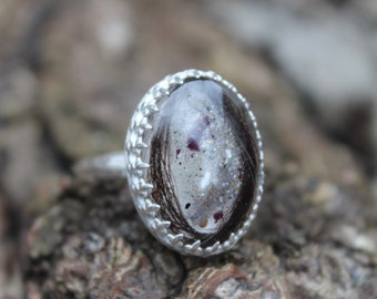 Sterling Silver and Resin Memorial Ring