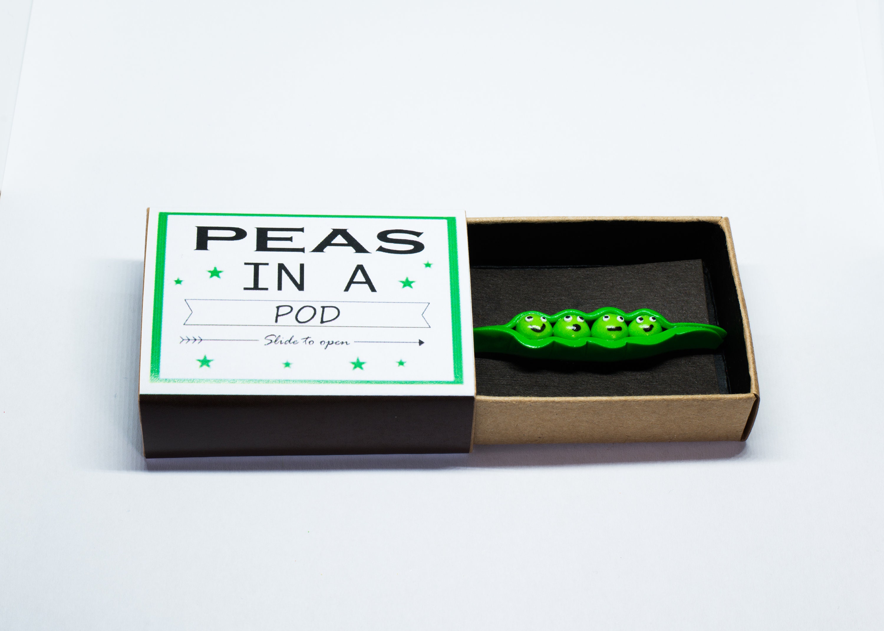 Peas in A Pod Gift in a Matchbox Etsy UK