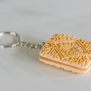 Custard Cream Keyring