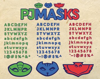 Pdf Pj Masks File Etsy