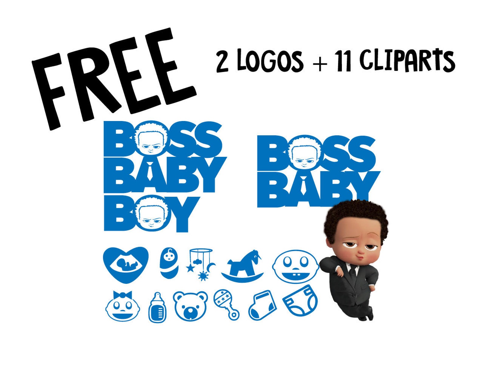 Download Boss Baby Boy Font SVG Vector Clipart Print Cut Cricut | Etsy