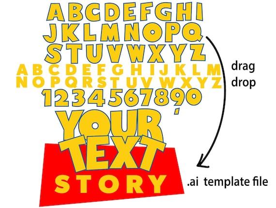 Download Toy Story Font SVG Vector Print Cut for Critcut Silhouette ...