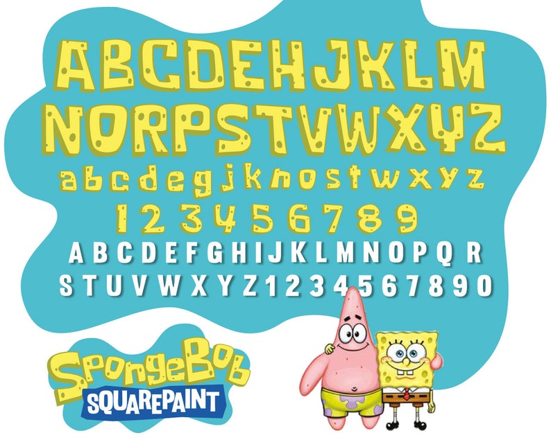 SpongeBob SVG SpongeBob Font Sponge Bob SVG File Spongebob | Etsy
