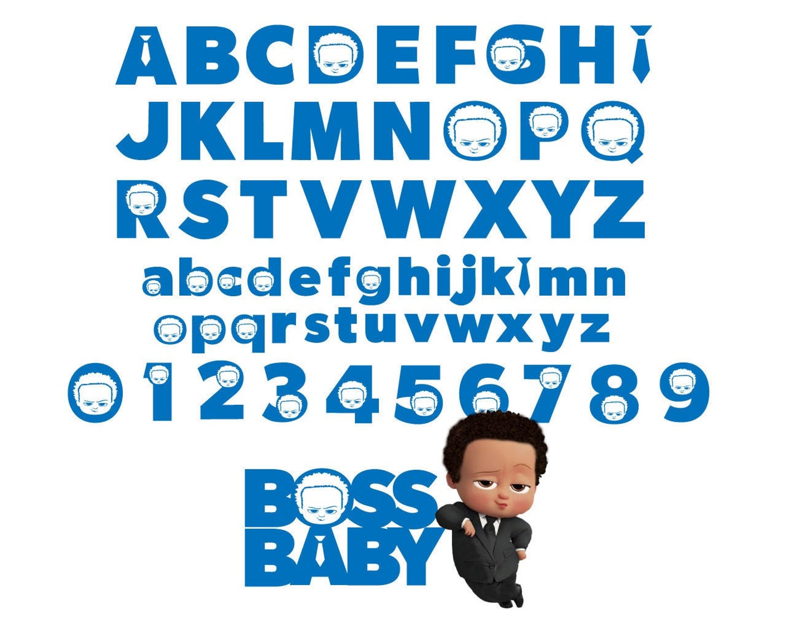 Download Boss Baby Boy Font SVG Vector Clipart Print Cut Cricut | Etsy