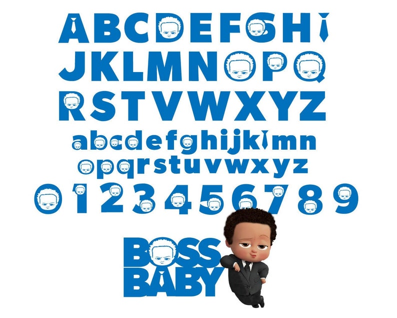 Boss Baby Boy Font SVG Vector Clipart Print Cut Cricut | Etsy