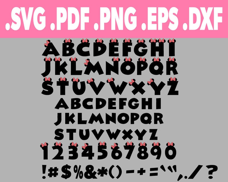 Free Disney Svg Font 756 SVG PNG EPS DXF File