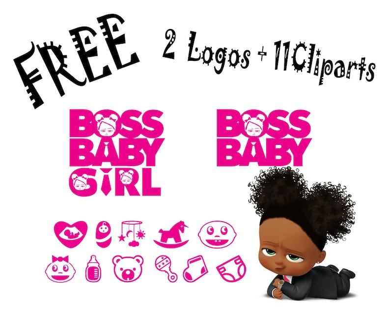 Download Boss Baby Girl Font SVG Vector Clipart Print Cut for ...