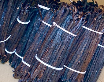 10 x Madagascan Bourbon Vanilla Beans, Gourmet, Grade , Organic (7-8 inches )